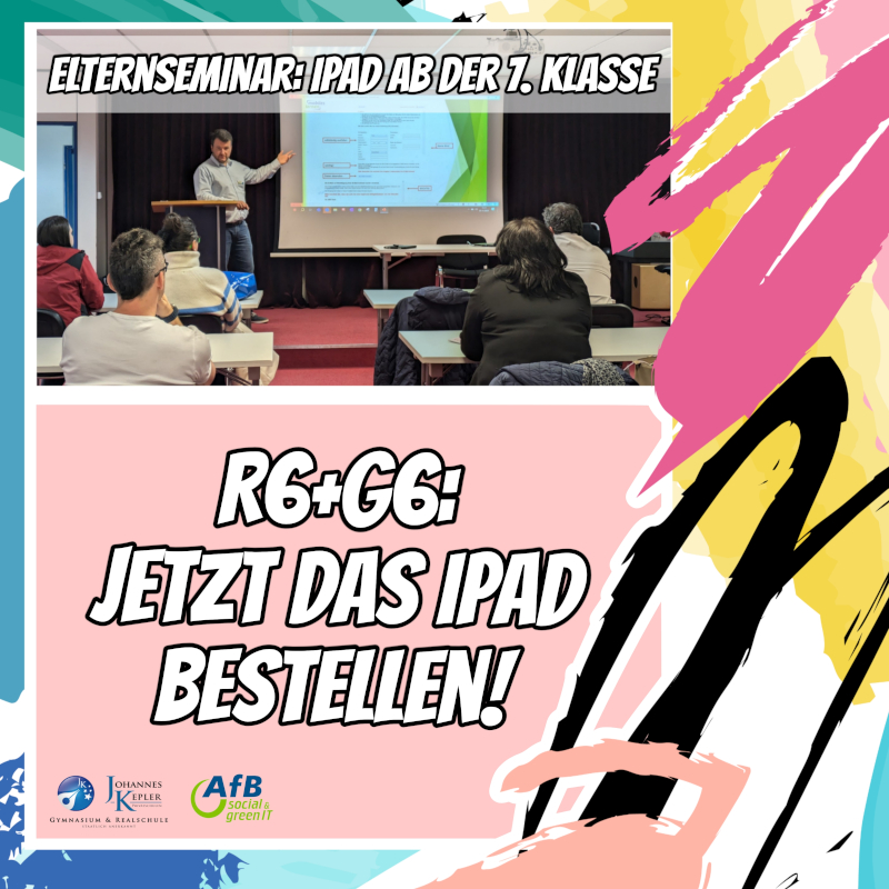 Info-Elternabend und Elternseminar zur iPad-Einführung in den 7. Klassen