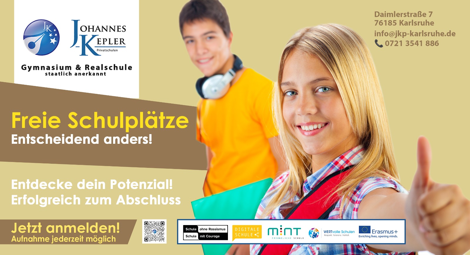 Noch wenige Plätze frei! Jetzt Beratungsgespräch vereinbaren